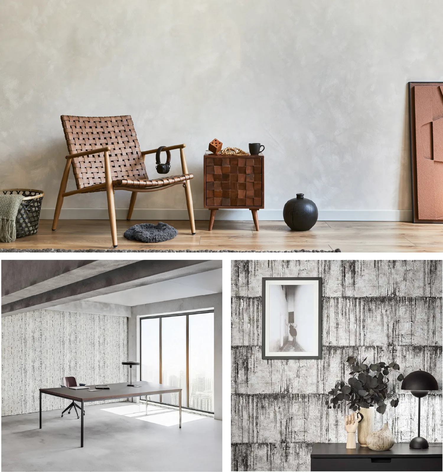 Industrial Living Room & Workspace